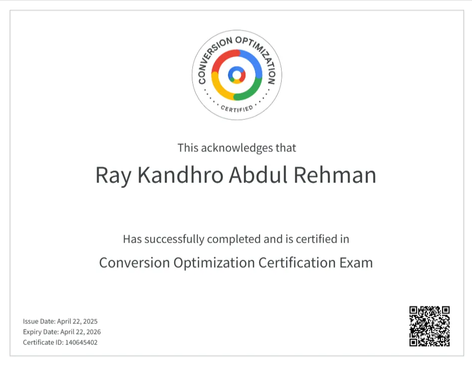 Conversion Optimization Certification