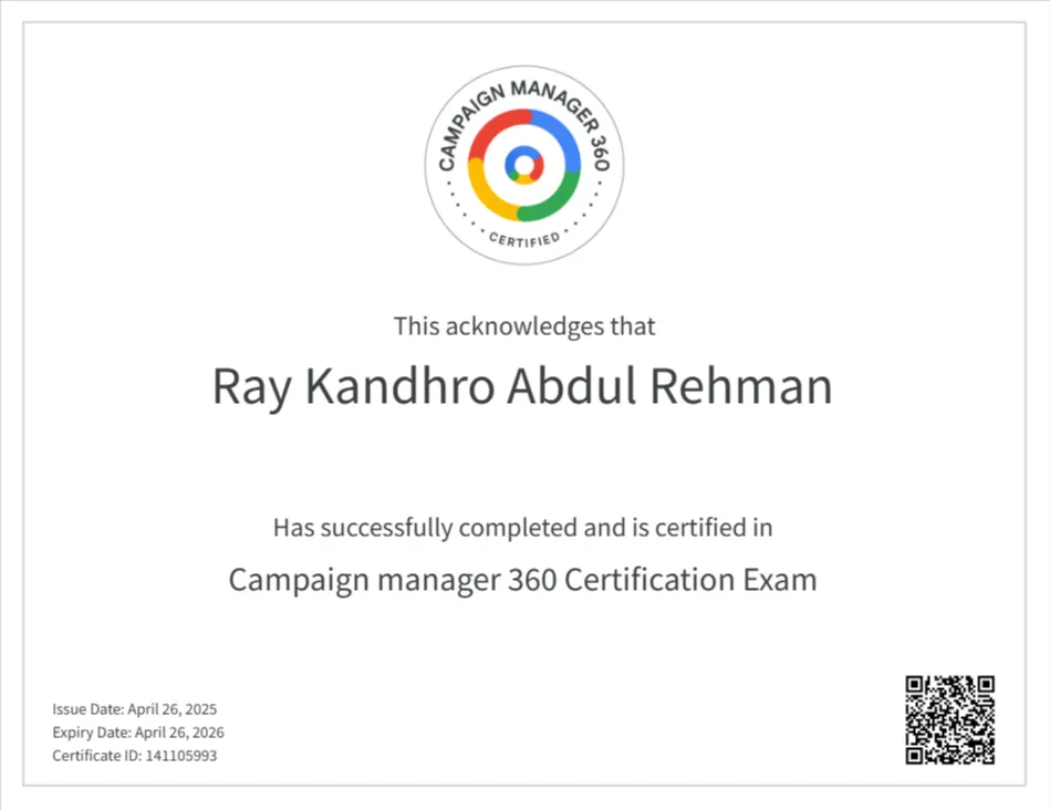 Google Campaign Manager 360 Certification